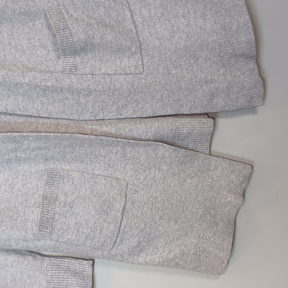 Cynthia Rowley Grey Merino Wool Blend Open Front Long Cardigan Sweater Medium - Picture 4 of 11
